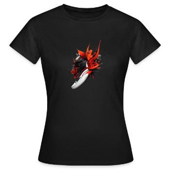Sneaker smash - Women's T-Shirt - black - Front - AI Model Female 172 dark (172cm)