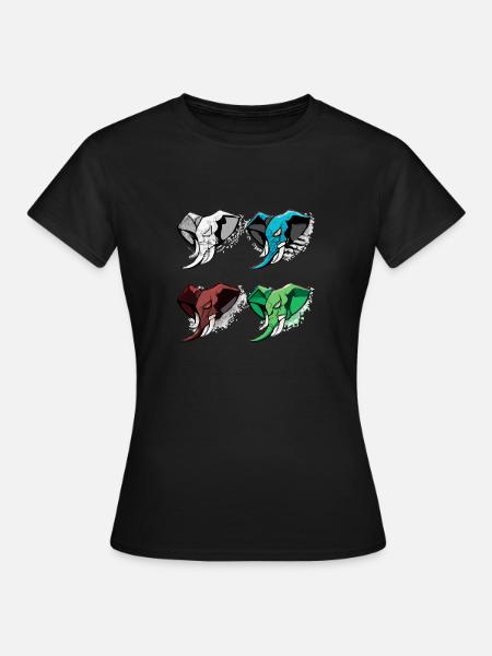Die 4 Elefanten - Frauen T-Shirt - Schwarz