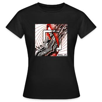 Frame flow - Frauen T-Shirt - Schwarz - Vorne - AI Model Female 172 dark (172cm)