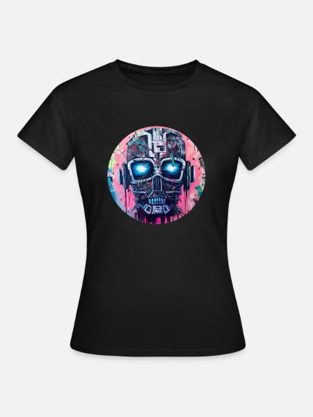 Cyber Roboter - Frauen T-Shirt - Schwarz