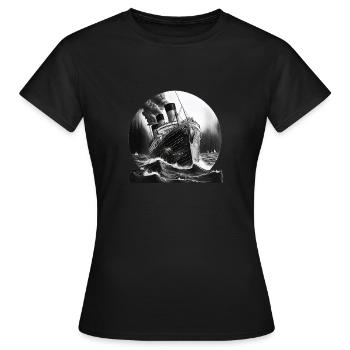 Titanic - Frauen T-Shirt - Schwarz - Vorne - AI Model Female 172 dark (172cm)