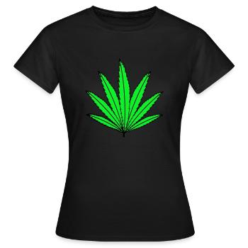 Hanf - Frauen T-Shirt - Schwarz - Vorne - AI Model Female 172 dark (172cm)