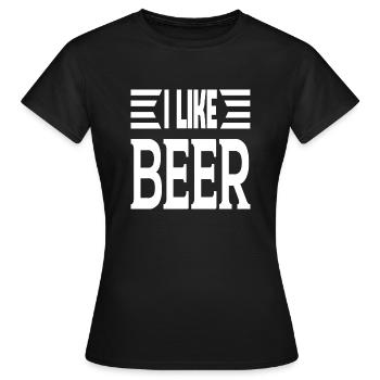 J’aime la bière - T-shirt Femme - noir - Devant - AI Model Female 172 dark (172cm)