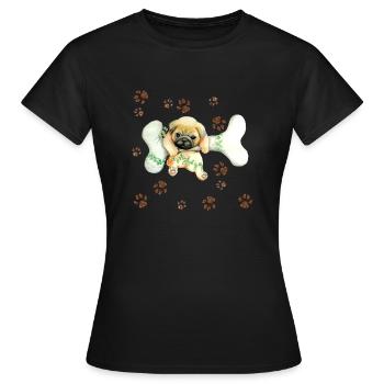 Kleiner Hund - Frauen T-Shirt - Schwarz - Vorne - AI Model Female 172 dark (172cm)