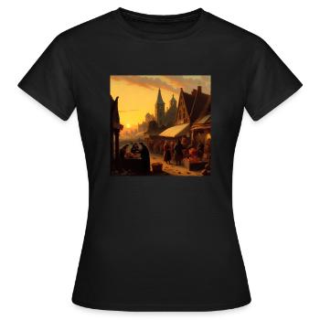 Paysage - T-shirt Femme - noir - Devant - AI Model Female 172 dark (172cm)