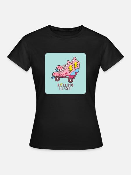 Rollender Blitz - Frauen T-Shirt - Schwarz