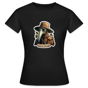 Plague Doctor - Women's T-Shirt - black - Front - AI Model Female 172 dark (172cm)