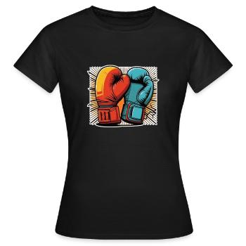 Boxe - T-shirt Femme - noir - Devant - AI Model Female 172 dark (172cm)