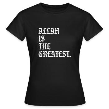 Allah is the Greatest - Frauen T-Shirt - Schwarz - Vorne - AI Model Female 172 dark (172cm)