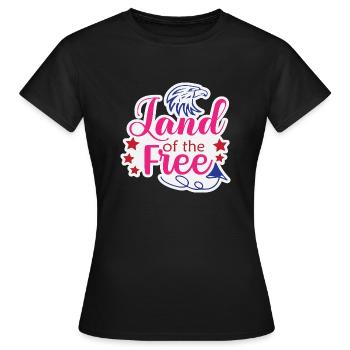 Land of the Free - Women's T-Shirt - black - Front - AI Model Female 172 dark (172cm)