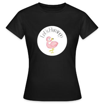 Fabulous Flamingo Instagram Pos - Frauen T-Shirt - Schwarz - Vorne - AI Model Female 172 dark (172cm)