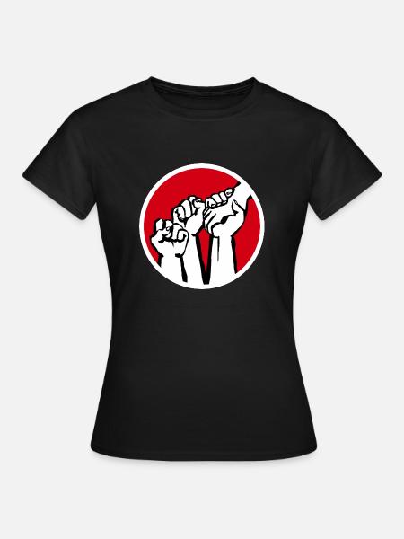 Fäuste1b - Frauen T-Shirt - Schwarz