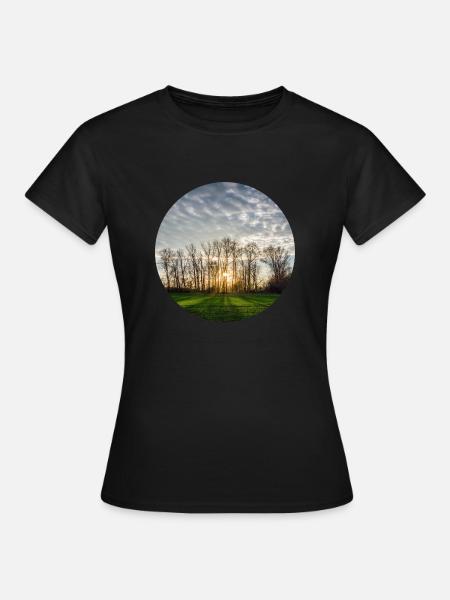 Sonnenlicht im Frühling - Frauen T-Shirt - Schwarz