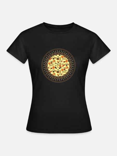 Sonnen - Mandala modularis - Frauen T-Shirt - Schwarz