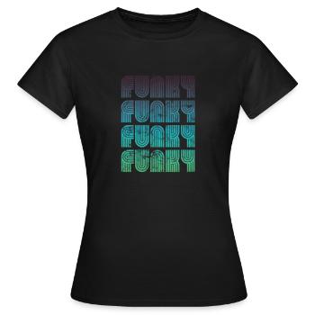 Funky Vintage - Women's T-Shirt - black - Front - AI Model Female 172 dark (172cm)