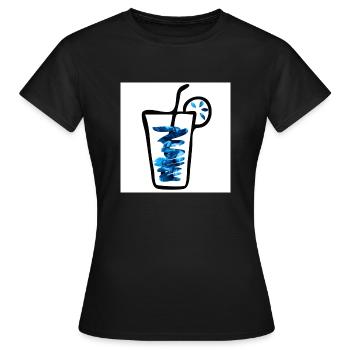 Drink blue - Frauen T-Shirt - Schwarz - Vorne - AI Model Female 172 dark (172cm)