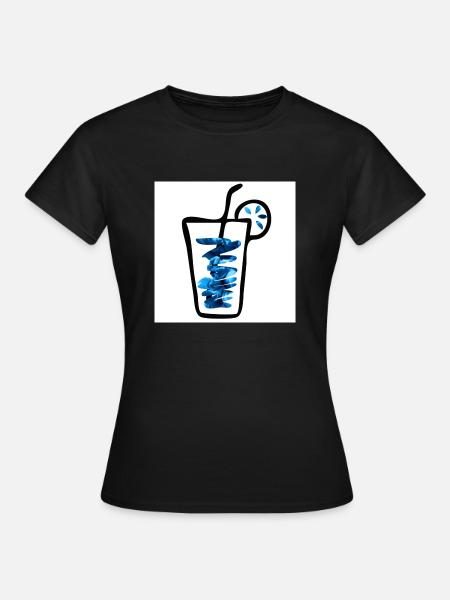 Drink blue - Frauen T-Shirt - Schwarz