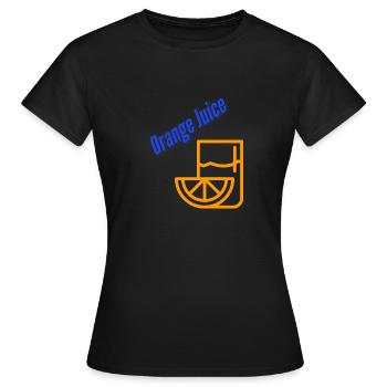 Orangensaft Glass Orange - Frauen T-Shirt - Schwarz - Vorne - AI Model Female 172 dark (172cm)