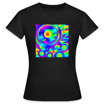Lever de soleil méditerranéen - T-shirt Femme - noir - Devant - AI Model Female 172 dark (172cm)