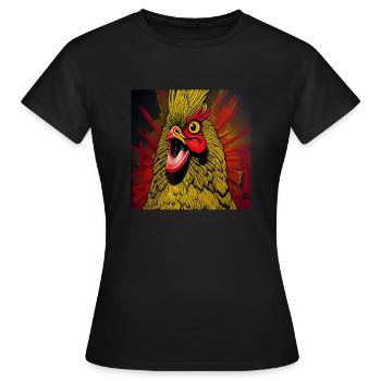 Appel au réveil du coq - T-shirt Femme - noir - Devant - AI Model Female 172 dark (172cm)