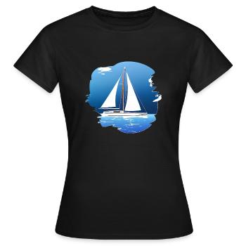 Sailing Sailing Sailing Sailing Sailboat - Women's T-Shirt - black - Front - AI Model Female 172 dark (172cm)