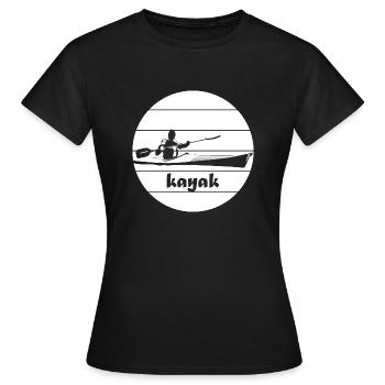 Sports nautiques en kayak - T-shirt Femme - noir - Devant - AI Model Female 172 dark (172cm)