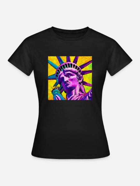Freiheitsstatue - Frauen T-Shirt - Schwarz
