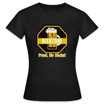 Bierzone Prost ihr Säcke Party Fun - Frauen T-Shirt - Schwarz - Vorne - AI Model Female 172 dark (172cm)