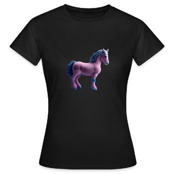Pinkes Pony Handicap - Frauen T-Shirt - Schwarz - Vorne - AI Model Female 172 dark (172cm)