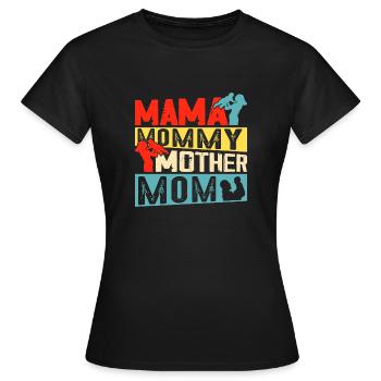 Maman Maman Maman Maman Maman - T-shirt Femme - noir - Devant - AI Model Female 172 dark (172cm)