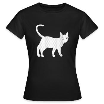 Cat Art and Cat Eyes - Women's T-Shirt - black - Front - AI Model Female 172 dark (172cm)