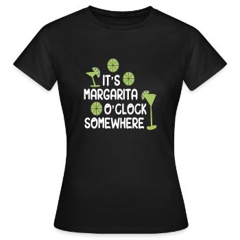 C’est Magarita o ́clock quelque part - T-shirt Femme - noir - Devant - AI Model Female 172 dark (172cm)
