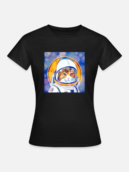 Astro-Katze - Frauen T-Shirt - Schwarz