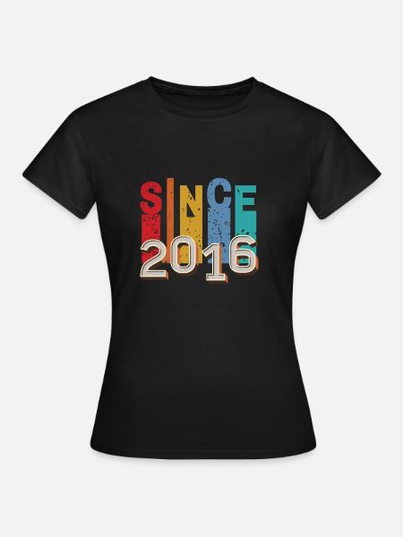 Seit 2016 retro - Frauen T-Shirt - Schwarz