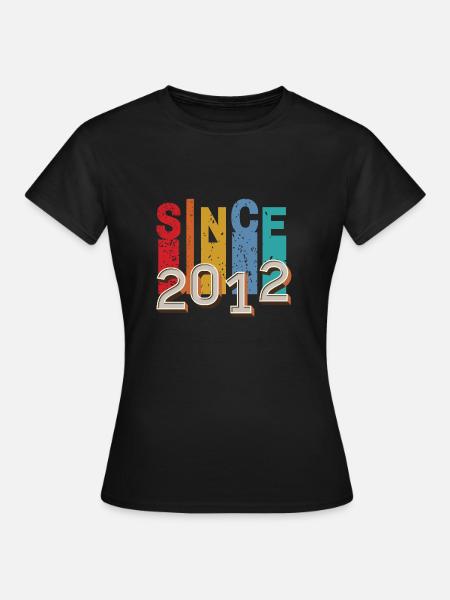 Seit 2012 retro - Frauen T-Shirt - Schwarz