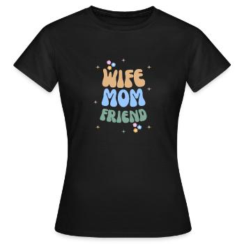 Femme Maman Amie T-shirt de la fête des mères - T-shirt Femme - noir - Devant - AI Model Female 172 dark (172cm)