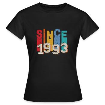 Since 1993 retro - T-shirt Femme - noir - Devant - AI Model Female 172 dark (172cm)