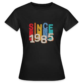 Since 1985 retro - T-shirt Femme - noir - Devant - AI Model Female 172 dark (172cm)