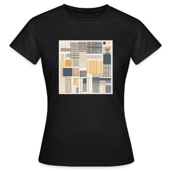 Design de motif minimaliste inspiré par la tranquillité - T-shirt Femme - noir - Devant - AI Model Female 172 dark (172cm)