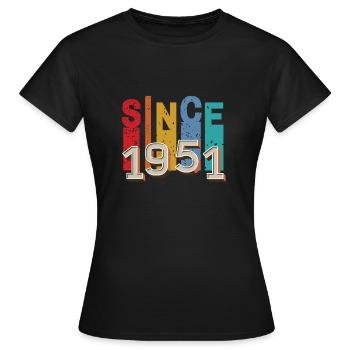 Since 1951 retro - T-shirt Femme - noir - Devant - AI Model Female 172 dark (172cm)