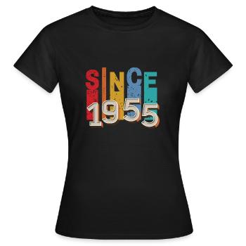 Since 1955 retro - T-shirt Femme - noir - Devant - AI Model Female 172 dark (172cm)