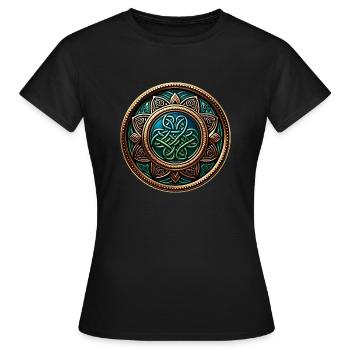 Lotus Mandala - Frauen T-Shirt - Schwarz - Vorne - AI Model Female 172 dark (172cm)