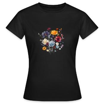 Botanical harmony - Women's T-Shirt - black - Front - AI Model Female 172 dark (172cm)