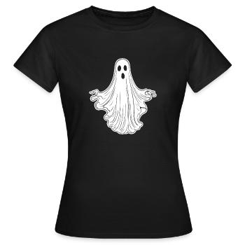 Geist Geister Geisterstunde Halloween - Frauen T-Shirt - Schwarz - Vorne - AI Model Female 172 dark (172cm)