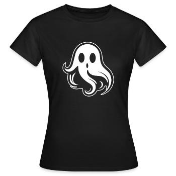 Geist Geister Geisterstunde Halloween - Frauen T-Shirt - Schwarz - Vorne - AI Model Female 172 dark (172cm)