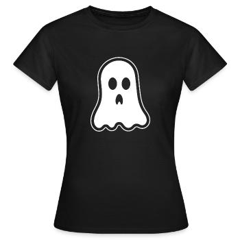 Geist Geister Geisterstunde Halloween - Frauen T-Shirt - Schwarz - Vorne - AI Model Female 172 dark (172cm)