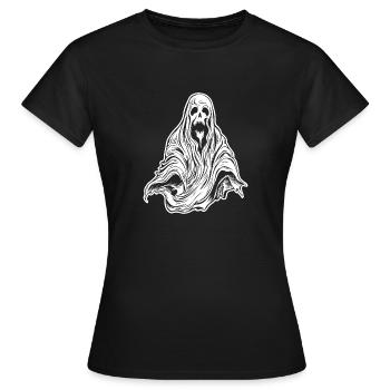 Geist Geister Geisterstunde Halloween - Frauen T-Shirt - Schwarz - Vorne - AI Model Female 172 dark (172cm)