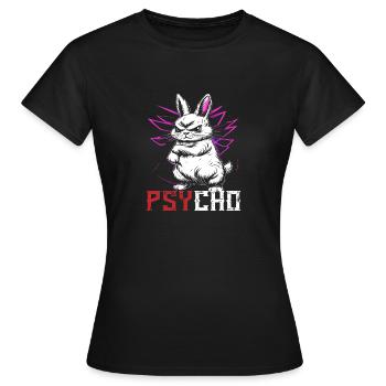 Psycho Rabbit - Frauen T-Shirt - Schwarz - Vorne - AI Model Female 172 dark (172cm)