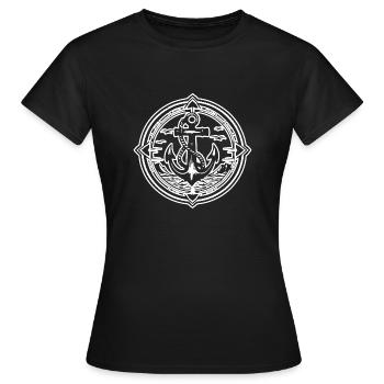 Anker Boot Schiff Nautik - Frauen T-Shirt - Schwarz - Vorne - AI Model Female 172 dark (172cm)