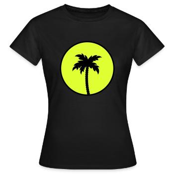Conception de palmiers - T-shirt Femme - noir - Devant - AI Model Female 172 dark (172cm)